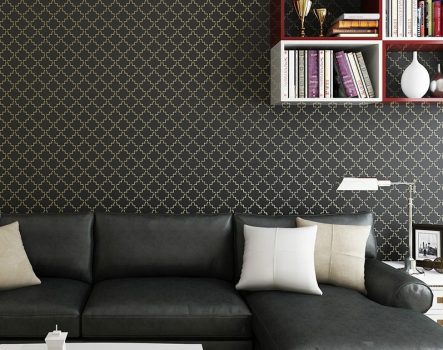 Giấy dán tường màu đen – Cảm hứng thiết kế của sự táo bạo
